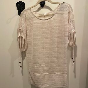 Knit see through loose cover up or top